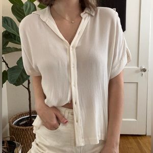 White Button Down Collared Shirt